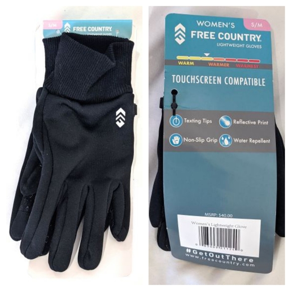 Free Country Accessories - NEW Free Country Touchscreen Grip Gloves - Size Small/ Medium Womens
